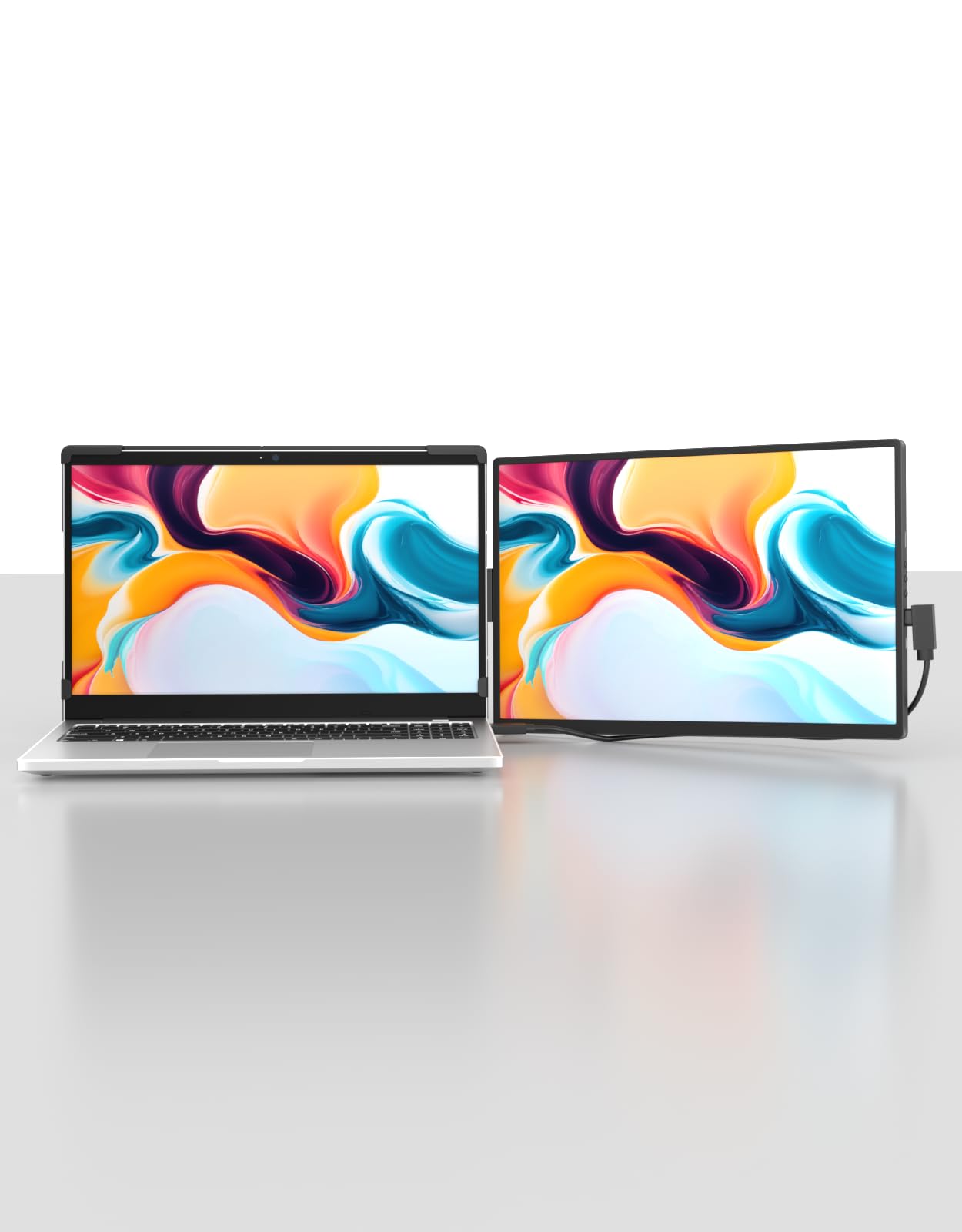 Dopesplay Laptop Screen Extender Monitor,15.6" FHD 1080P IPS External Portable Monitor for Laptop,Plug & Play Dual Screen Monitor for 13.3"-17" Laptops,Compatible with Mac,Wins,Chrome,Android,Dex