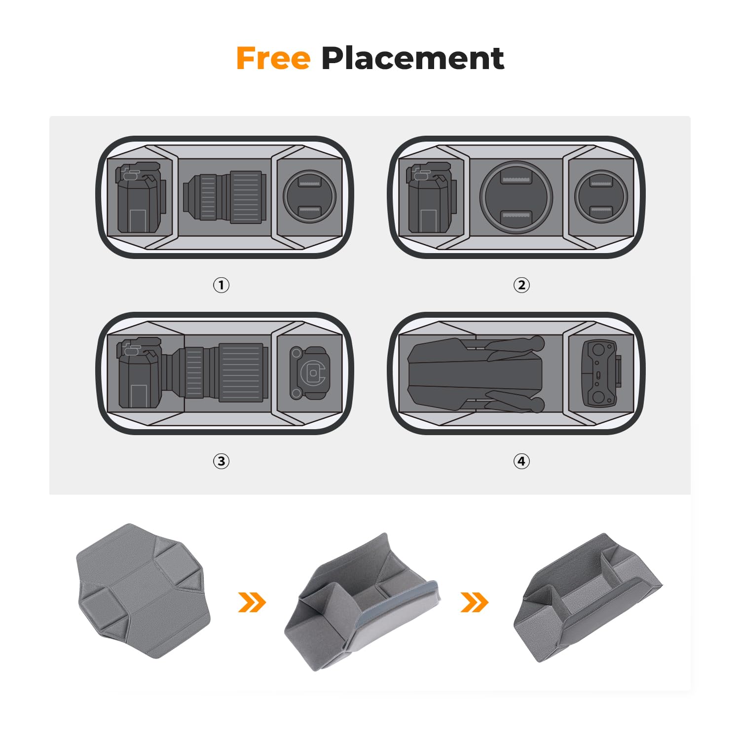K&F Concept Camera Sling Bag, Camera Bag for DSLR and Lenses, Single Shoulder Camera Case Crossbody Bag with Tripod Holder for SLR Canon Sony Nikon Drone