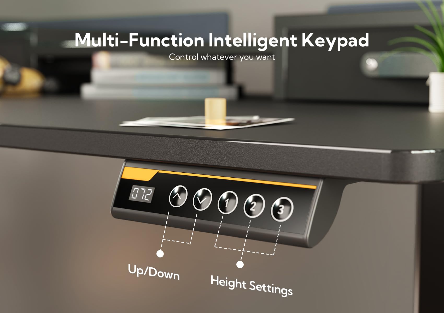 Claiks Electric Standing Desk with Drawers, 120x60cm Height Adjustable Desk with Storage Shelf and Splice Board, Stand Up Desk for Home Office, White Frame/Maple Top