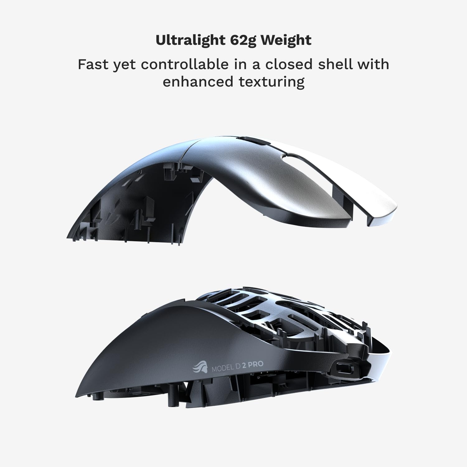 Glorious Gaming Model D Wired Gaming Mouse - 68g Superlight Honeycomb Design, RGB, Ergonomic, Pixart 3360 Sensor, Omron Switches, PTFE Feet, 6 Buttons - Glossy Black