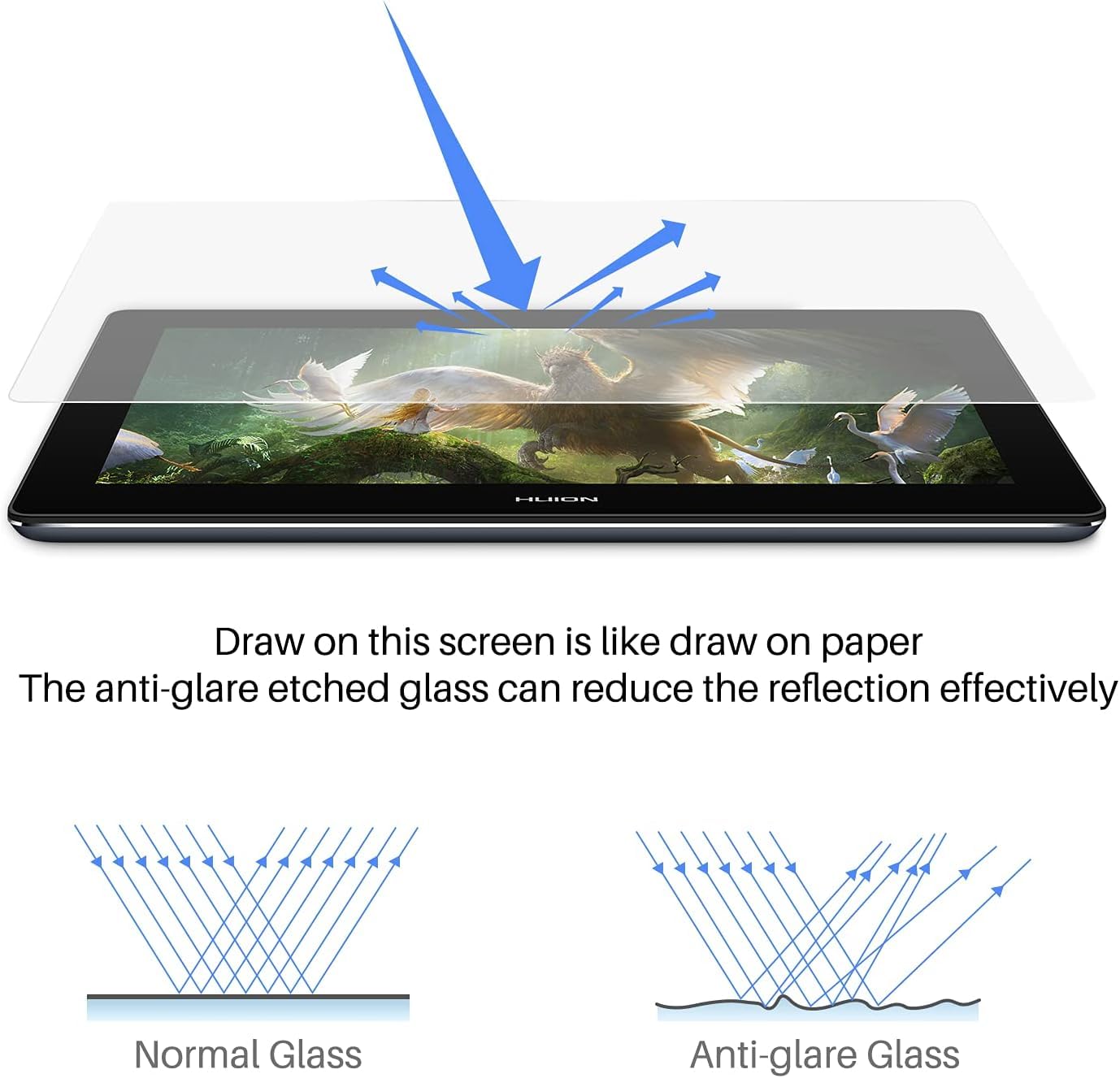 HUION Kamvas Pro 16(4K) UHD Graphic Tablet with Screen, 15.6-inch Monitor Full-Laminated Anti-Glare, Tilt Function 8192 Battery-Free Stylus PW517 for PC, Mac, Android