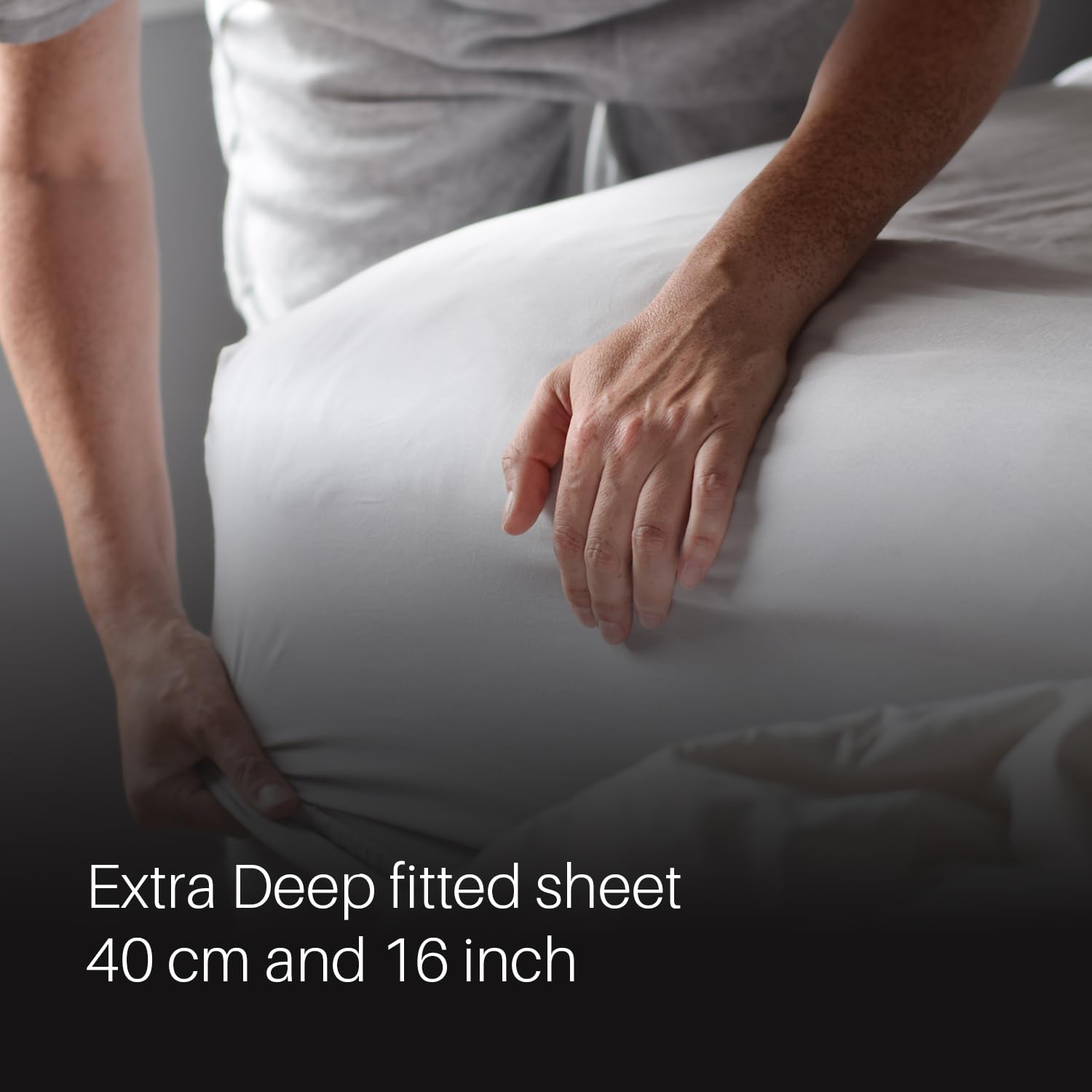 Fitted Sheets 40cm Depth - 800 Thread Count - 100% Egyptian Cotton Hotel Sateen Quality Bedding - White - King
