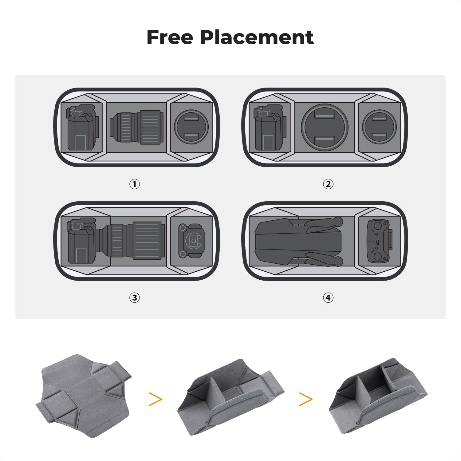 K&F Concept Camera Sling Bag, Camera Bag for DSLR and Lenses, Single Shoulder Camera Case Crossbody Bag with Tripod Holder for SLR Canon Sony Nikon Drone