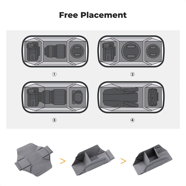 K&F Concept Camera Sling Bag, Camera Bag for DSLR and Lenses, Single Shoulder Camera Case Crossbody Bag with Tripod Holder for SLR Canon Sony Nikon Drone