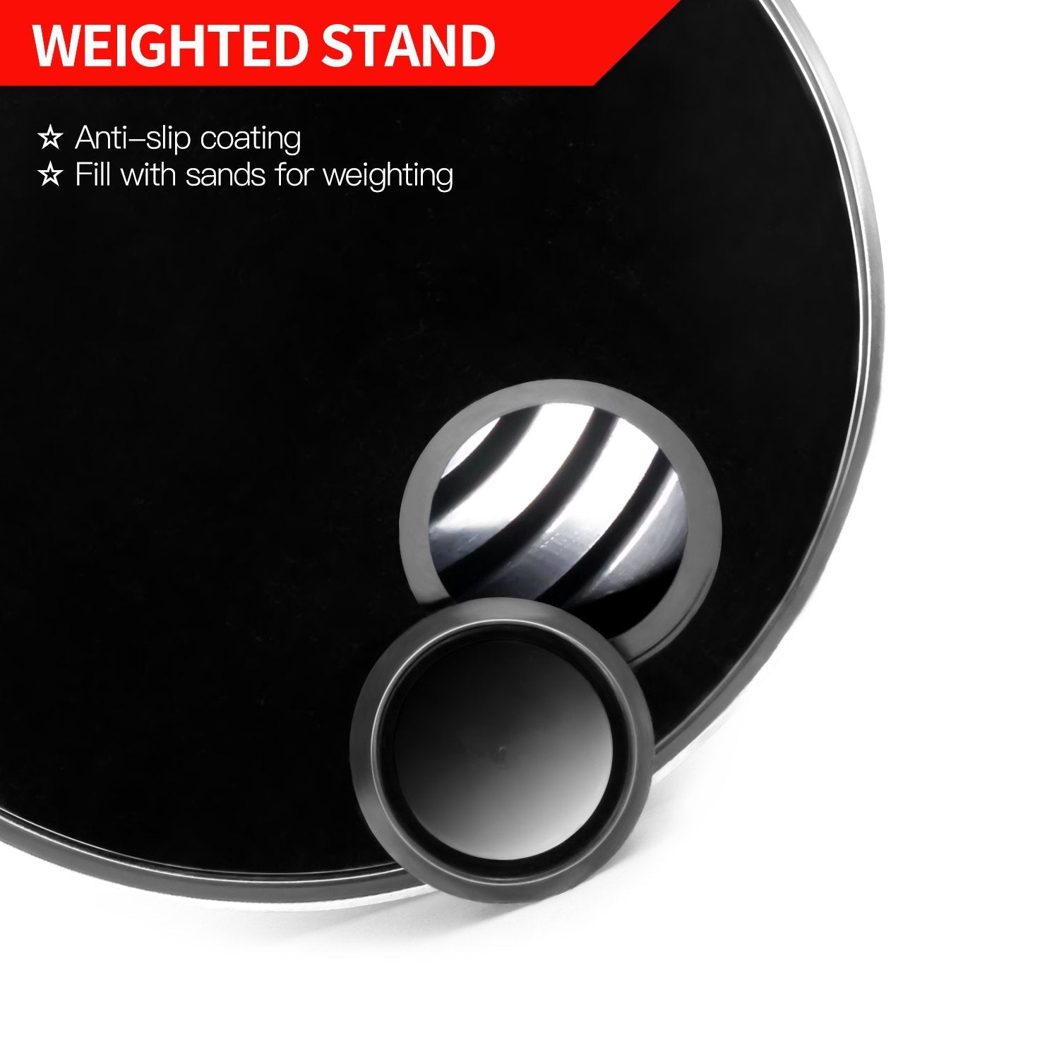 ANLEY Floor Stand Base For Indoor Flagpoles, Compatible with 1 Inch (2.54cm) Diameter Flag Pole - Gold