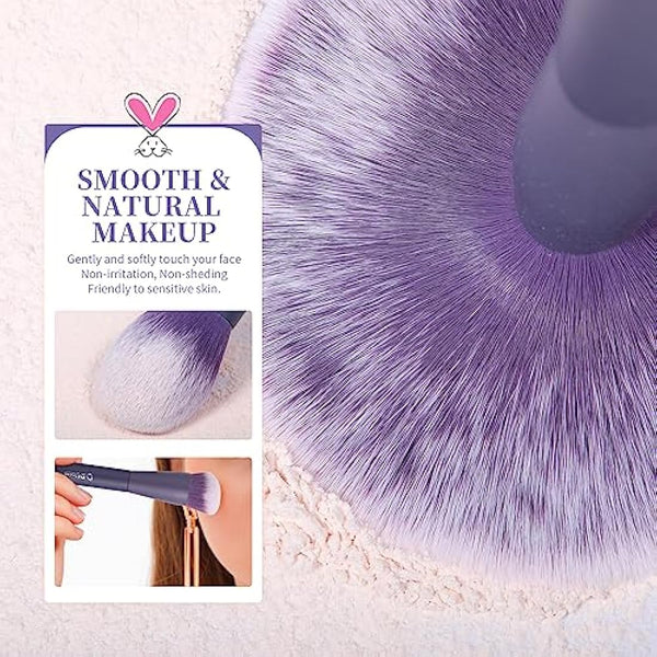 DUcare Makeup Brushes Set 20pcs Professional Cosmetic Makeup Brushes Foundation Powder Contour Blush Cosmetic Eye Brush Sets With Storage Bag Purple