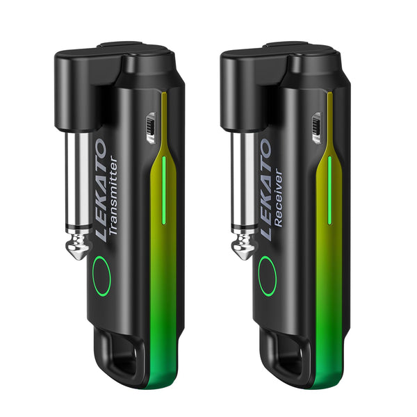 Wireless Guitar System,LEKATO Wireless Guitar Transmitter Receiver with 70 Channels,<3ms Low Latency Rechargeable Digital Audio Guitar Cable Cordless Bass Jack Lead for Electric Guitars,Bass,KeyBoard