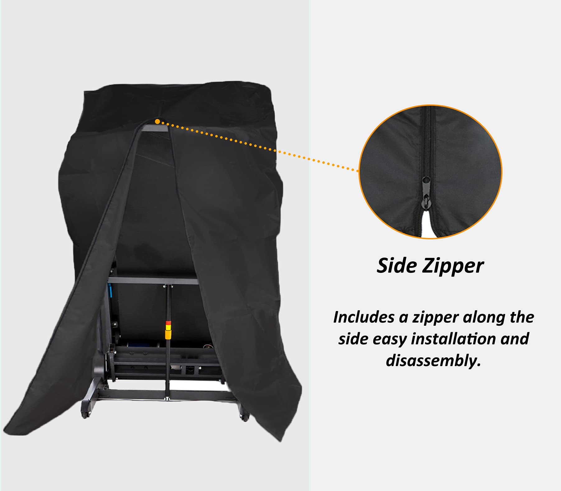 MaWGcowerd Treadmill Cover, Folding Treadmill Cover, Dustproof and Waterproof Cover, Oxford Cloth Waterproof Sunscreen Cover(Black)