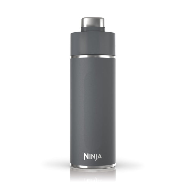 Ninja Thirsti Water Bottle and Flask 709 ML With Leak-Proof Lid, Designed For Carbonated, Hot & Cold Drinks, Ideal For Travel & Sports, Triple Insulated, Stainless Steel Bottle, Black, DW2401EUUKBK