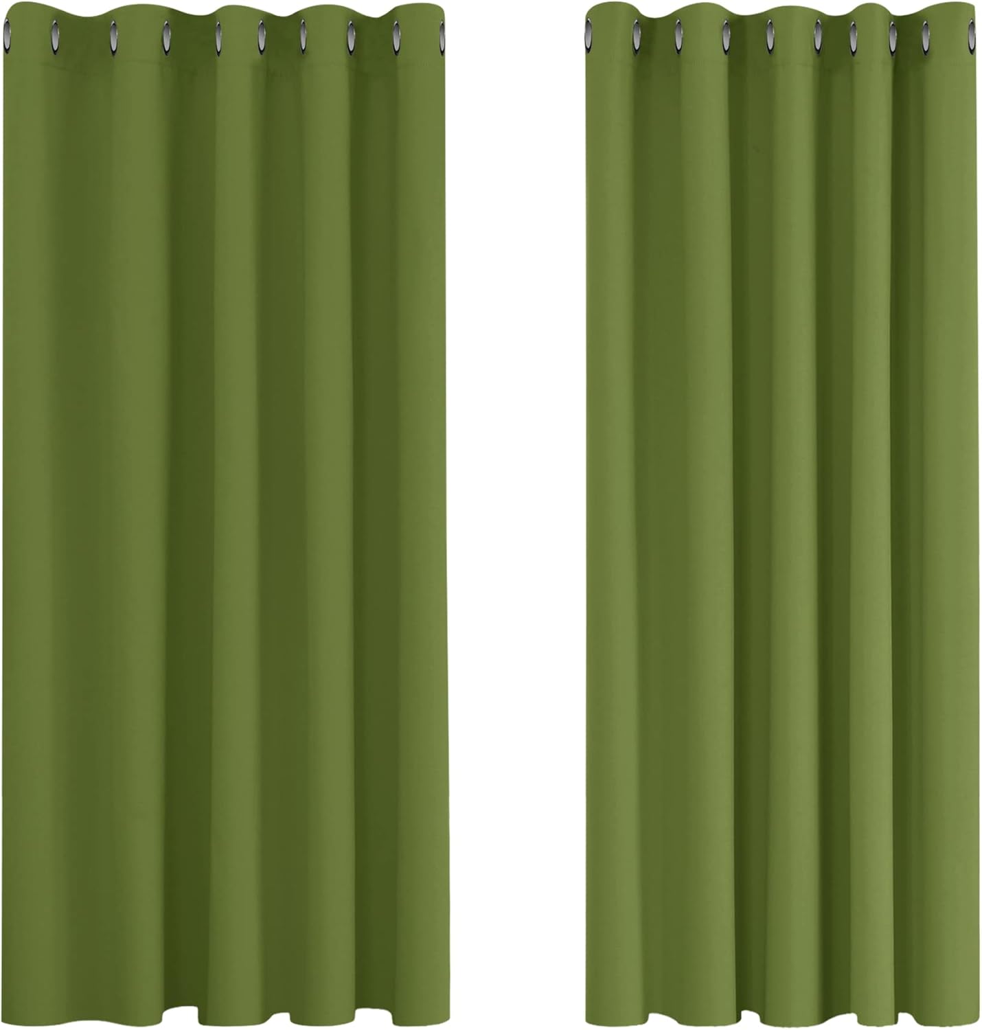 Deconovo Blackout Curtains Eyelet Super Soft Thermal Insulated Ring Top Blackout Curtains for Nursery 46 x 54 Drop Inch Dark Grey 2 Panels