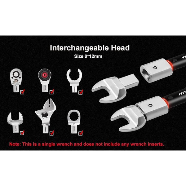 ATsafepro Open End Torque Wrench 3-25 Nm, 9×12mm Adjustable Bike Torque Wrench for HVAC Mini Split,Refrigeration System,Bike and Motorcycle Maintenance