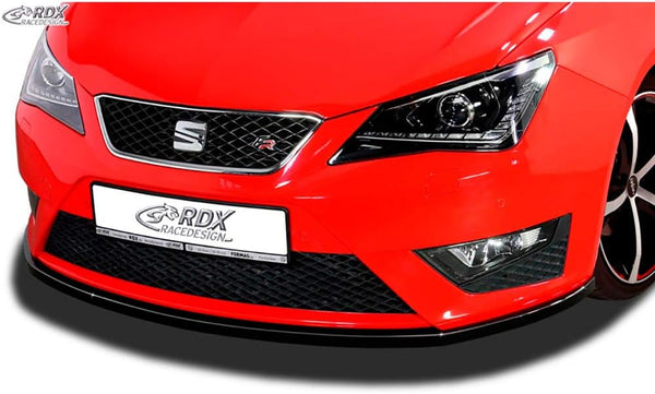 RDX Racedesign Front spoiler compatible with Seat Ibiza 6J SC/HB/ST FR Facelift 2012-2017 (ABS glossy black)