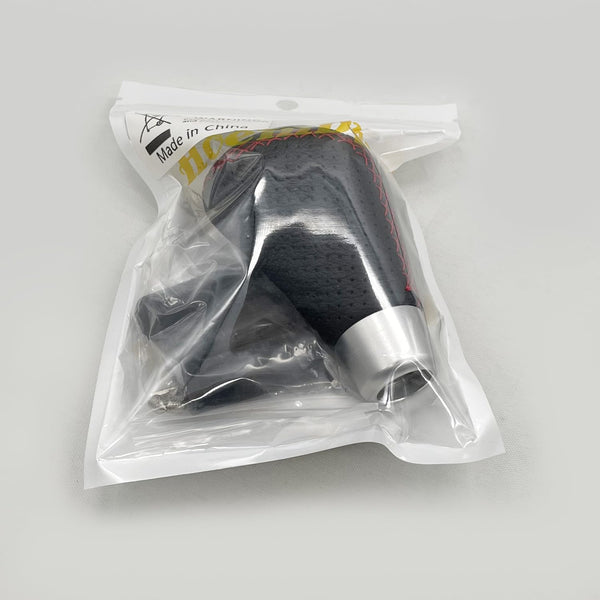 Car Gear Shift Knob 5 Speed, Universal Leather Gear Shift Lever, Manual Shift Lever Stick Cover with 3 Hoses 8mm 10mm 12mm Suitable for Most Manual Automotive Vehicles