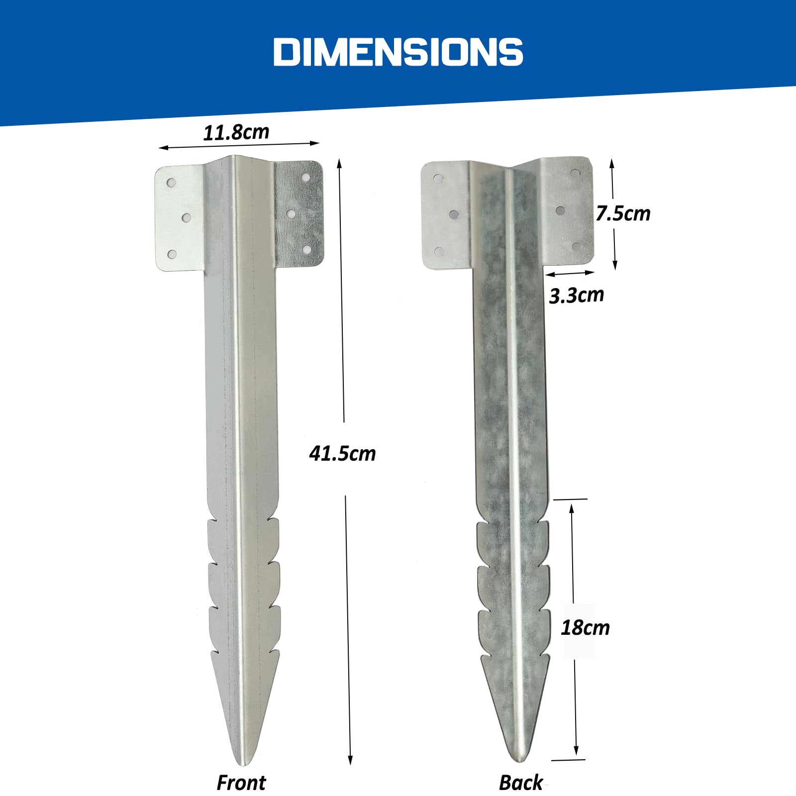AMLOOPH Railway Sleeper Brackets, 10 Pack Metal Railway Sleepers Stakes For Gardens, Heavy Duty Garden Timber Railway Sleeper Brackets And Fixings For