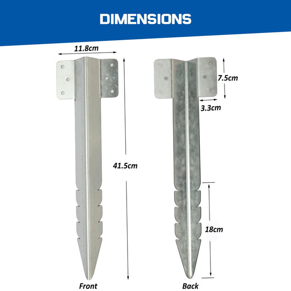 AMLOOPH Railway Sleeper Brackets, 10 Pack Metal Railway Sleepers Stakes For Gardens, Heavy Duty Garden Timber Railway Sleeper Brackets And Fixings For