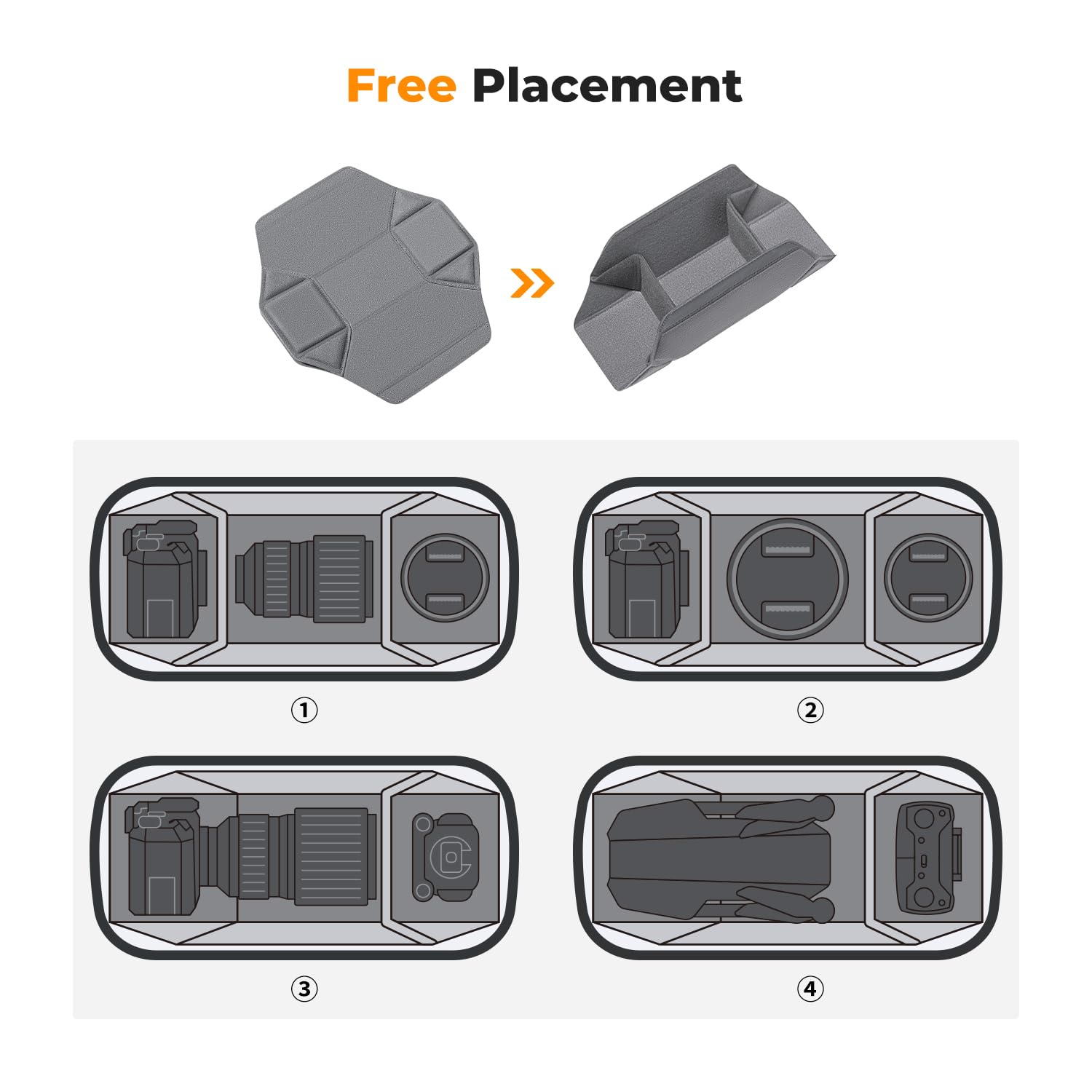 K&F Concept Camera Sling Bag, Camera Bag for DSLR and Lenses, Single Shoulder Camera Case Crossbody Bag with Tripod Holder for SLR Canon Sony Nikon Drone