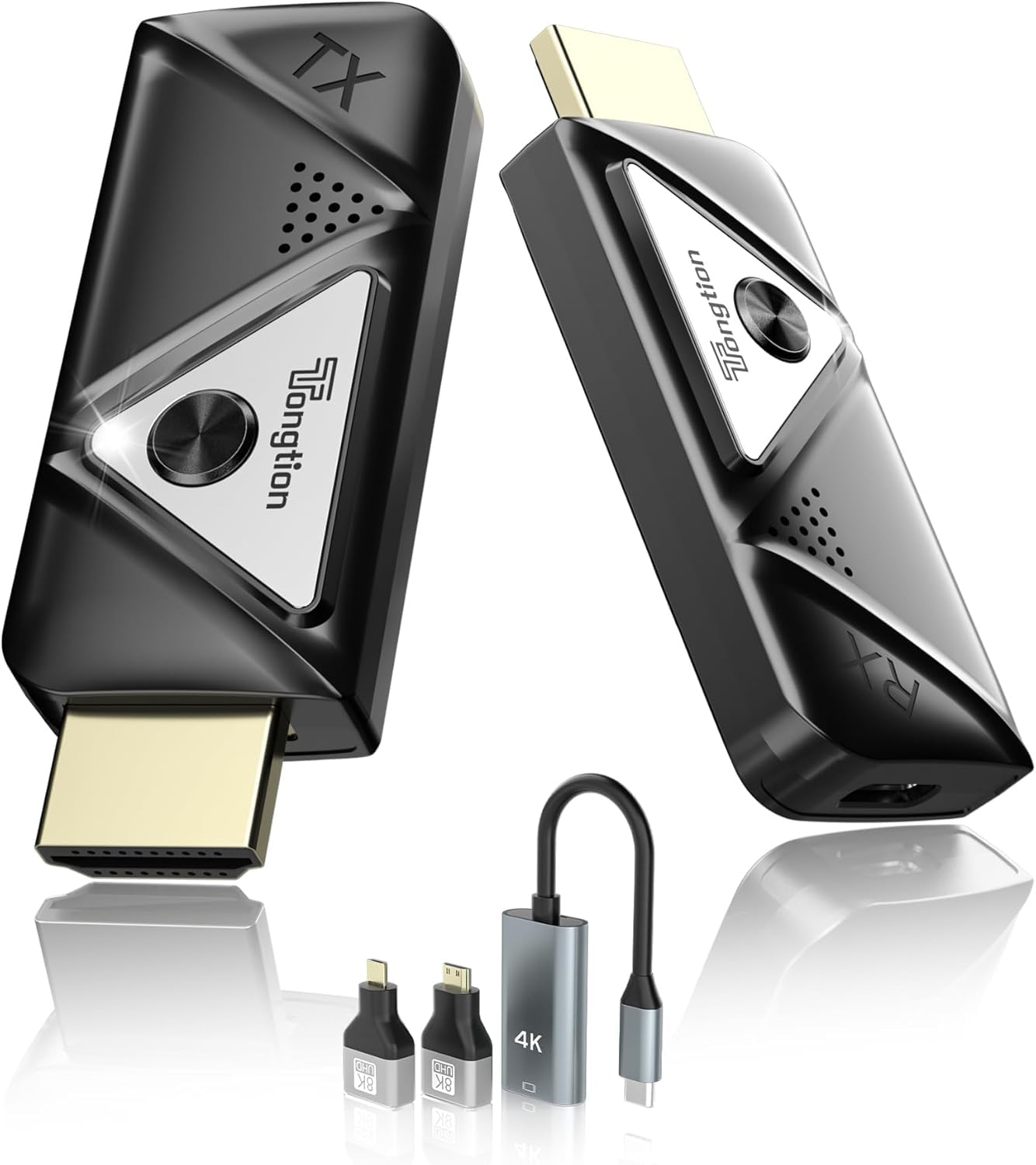 BDFFLY Wireless HDMI Transmitter and Receiver, Plug & Play Portable 2.4G/5G Wireless HDMI Extender Kit for Streaming Video and Audio to Monitor from Laptop/PC/TV Box/Projector - 98FT/30M