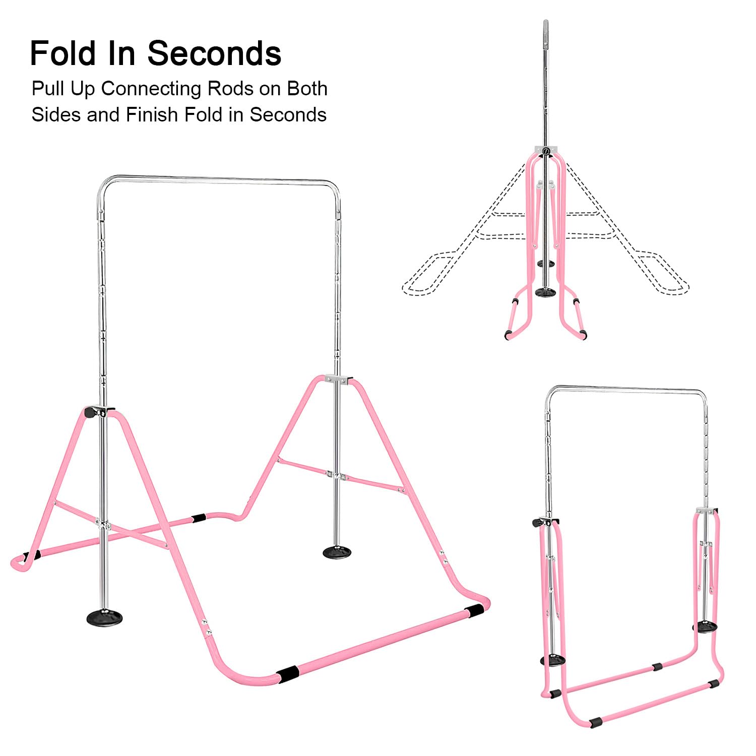 FBSPORT Gymnastics Bars, Horizontal Bar Expandable Gymnastics Kids Bar Folding Bar Junior Training Bar Multifunction Gym Training Equipment Home