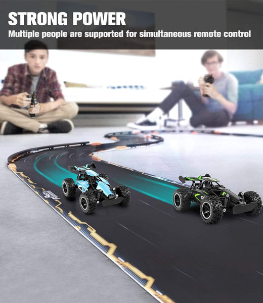 SZJJX Remote Control Cars – 2.4GHz High-Speed RC Car for Kids, 15KM/H+ 2WD Off-Road Car with 2 Rechargeable Batteries, Electric Remote Control Truck Toy for Boys & Girls Gifts (Green)