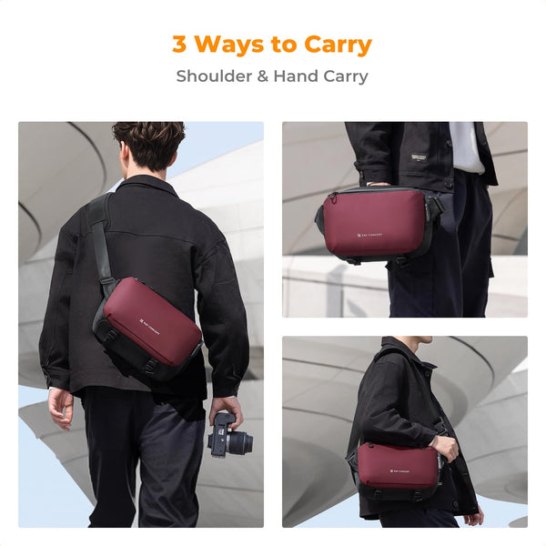 K&F Concept Camera Sling Bag, Camera Bag for DSLR and Lenses, Single Shoulder Camera Case Crossbody Bag with Tripod Holder for SLR Canon Sony Nikon Drone