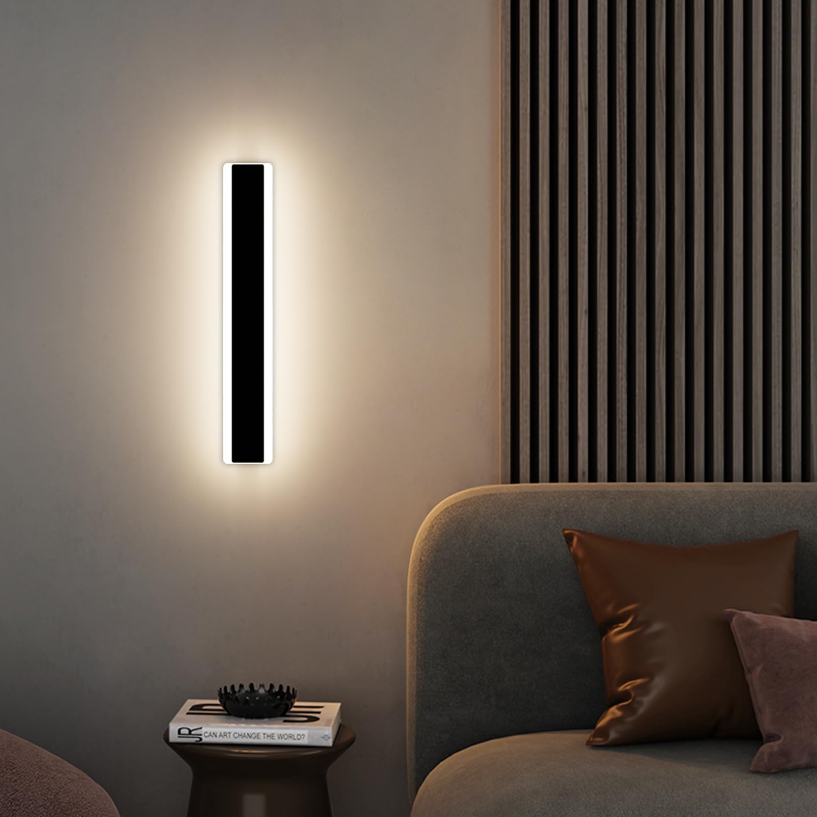 Mikeru 6500k Cool White Outdoor Wall Light, 150cm Modern Porch Wall Light, LED Vertical Long Acrylic Garden Fixture, IP65 Waterproof for Balcony, Living Room, Garage, Patio