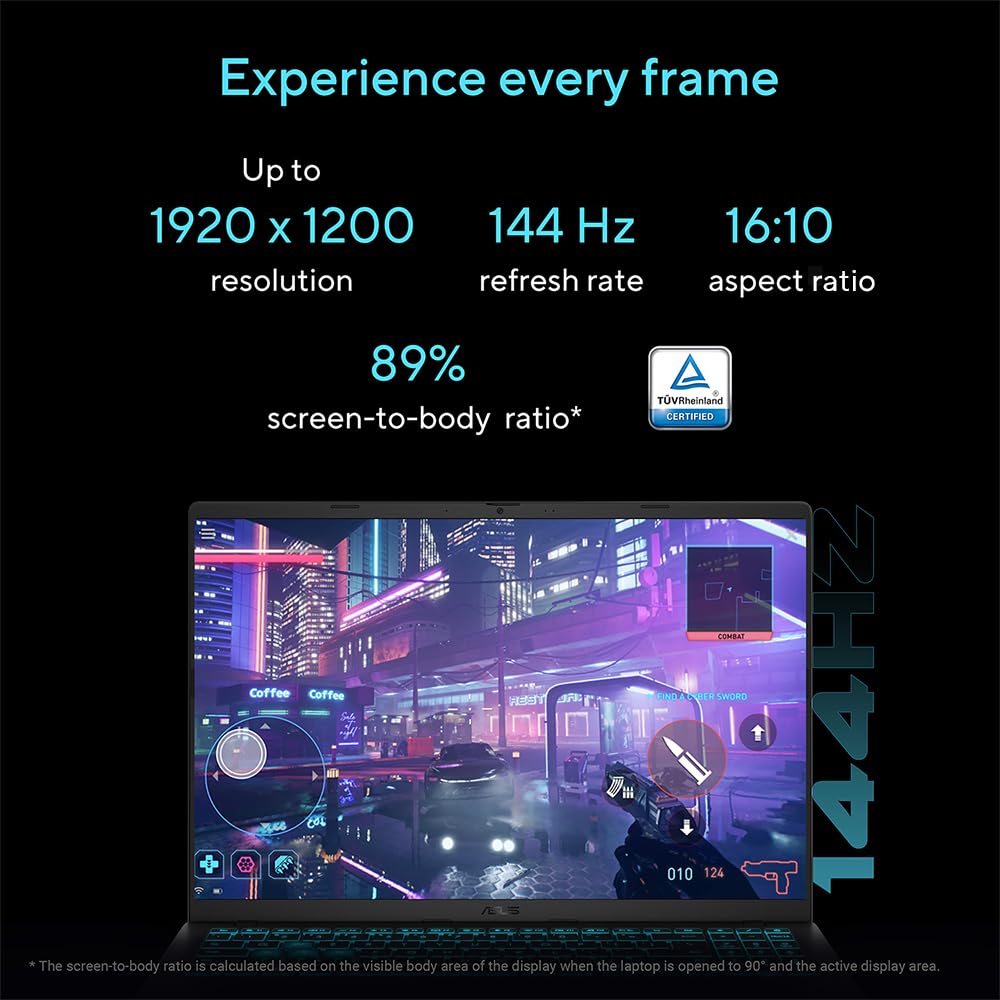 ASUS V16 V3607VP Gaming Laptop | 16.0" WUXGA 144Hz Screen | Intel Core 7 240H | NVIDIA GeForce RTX 5070 | 32GB RAM | 1TB PCIe SSD | Backlit Keyboard | Windows 11 | 3 Month Xbox Game Pass