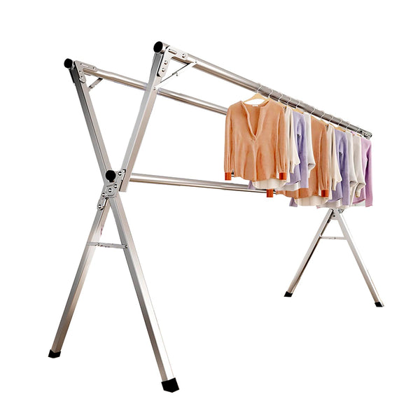 AIODE Clothes Drying Rack for Laundry Foldable Free of Installation Adjustable Stainless Steel Garment Rack