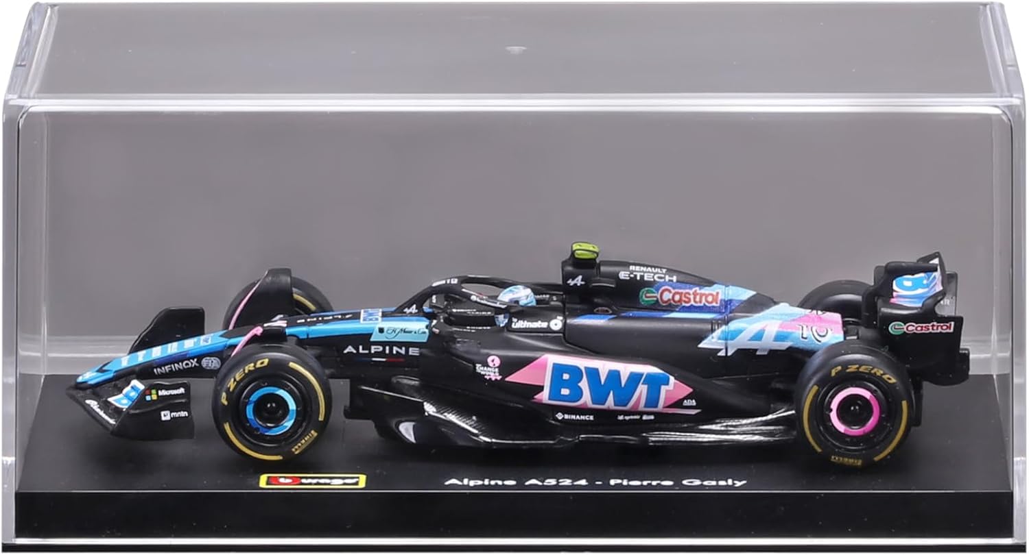 Bburago 1:43 2024 Race BWT Alpine F1 Team A524 with Helmet Gasly #10