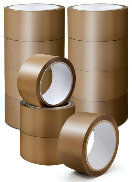 K-MART Packaging Tape, Industrial Duty Brown Parcel Tape 6 Rolls With Low Noise - 48mm X 66m, Secure Sticky Brown Tape For Box Packaging, Moving Boxes, Packing Tape Strong For Moving House (6 rolls)