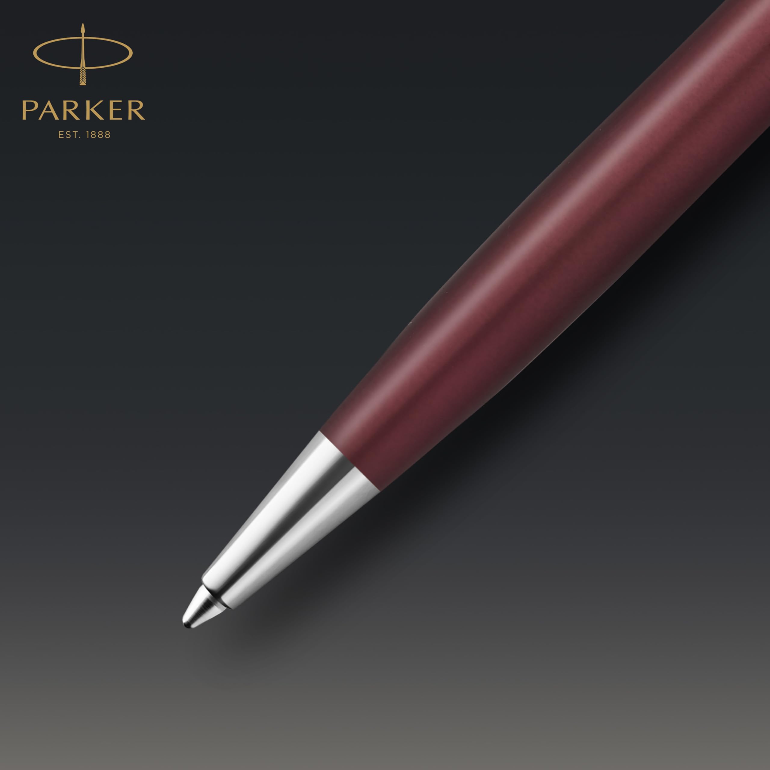 Parker Sonnet Ballpoint Pen | Stainless Steel with Gold Trim | Medium Point | Handwriting Pens & Stationery Supplies | Black Ink | Gift Box
