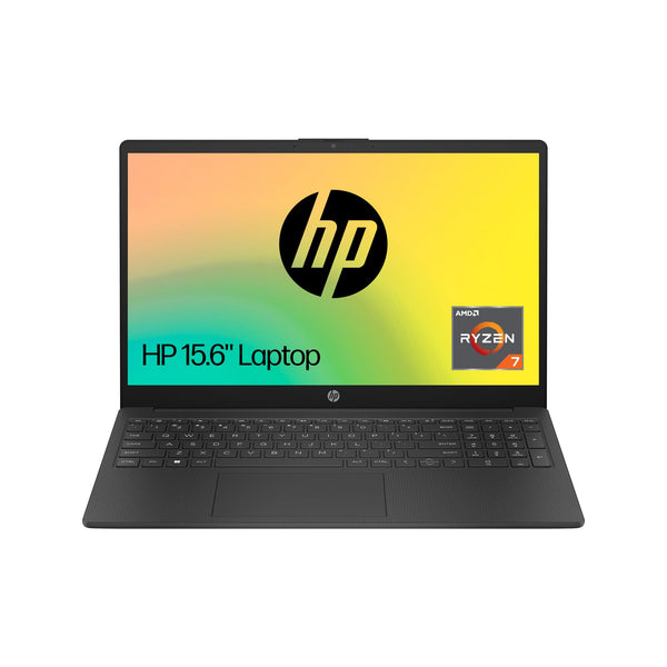 HP 15.6" Laptop | AMD Ryzen 3 7320U Processor | 8 GB RAM | 256 GB SSD | AMD Radeon Graphics | FHD Display | Up to 11hrs 15 mins battery | Win 11 | Dual Speakers | Jet Black | 15-fc0038sa