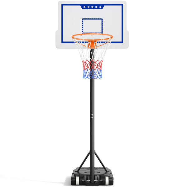 Basketball Hoop Outdoor, Yohood Basketball Hoop and Stand Portable Adjustable Height Net Set System on Wheels Sturdy Backboard for Game Park Garden Indoor