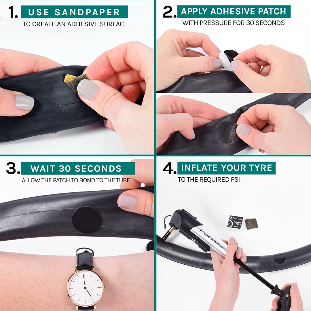 VeloChampion Mini Bicycle Pump with Frame Mount. Portable Alloy Pump For Presta, Schrader and Dunlop Valves. Suitable for All Bikes - Road, Mountain & BMX