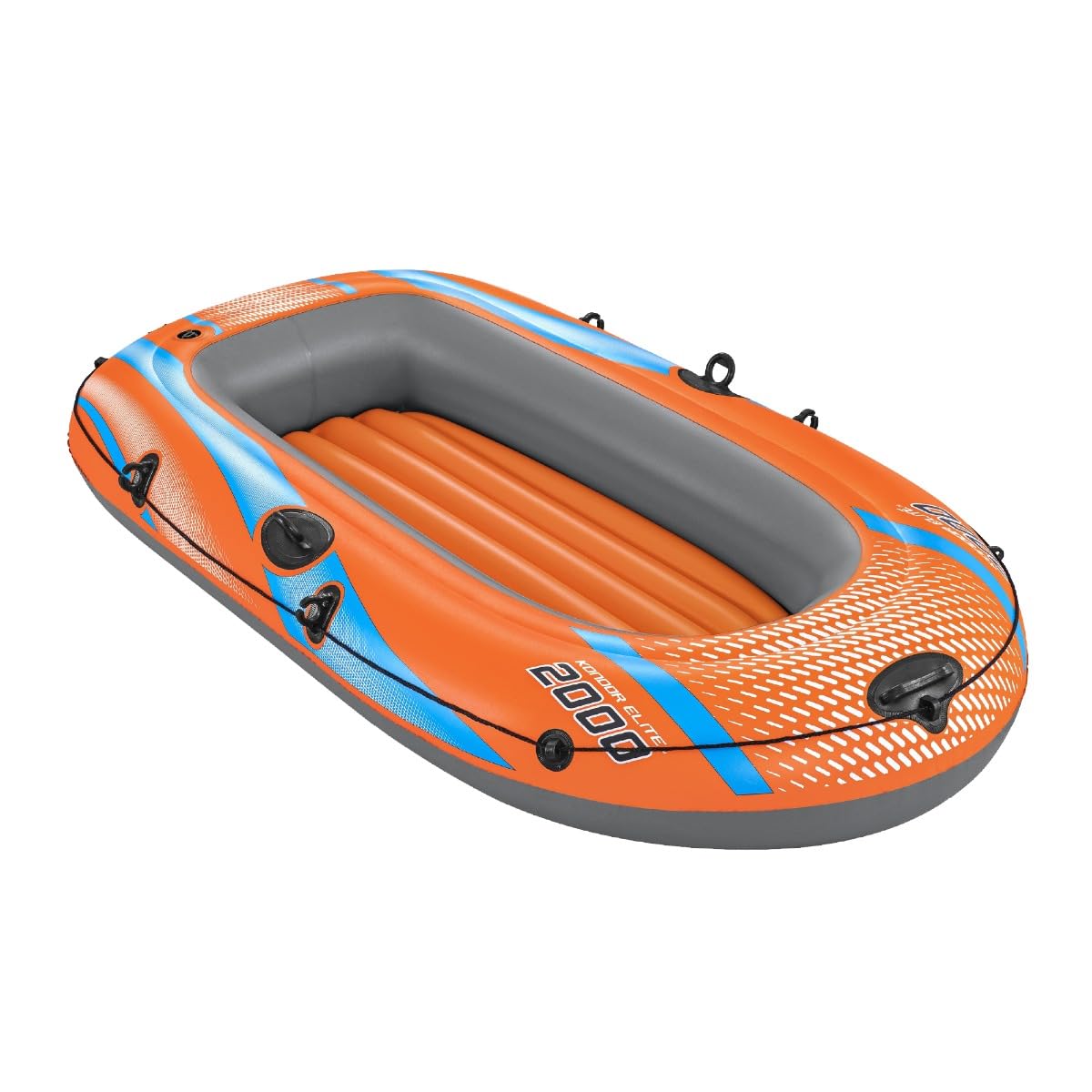 Bestway Inflatable Boat, Kondor Elite 2000, One-man Raft Heavy Duty Handles, Interlocking Valves, Multiple Sizes