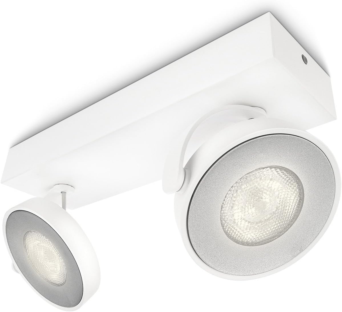 Philips MyLiving Clockwork LED Spotlight Bar 2 Bulbs, White, 531723116, White 8 wattsW