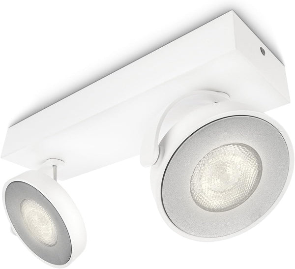 Philips MyLiving Clockwork LED Spotlight Bar 2 Bulbs, White, 531723116, White 8 wattsW