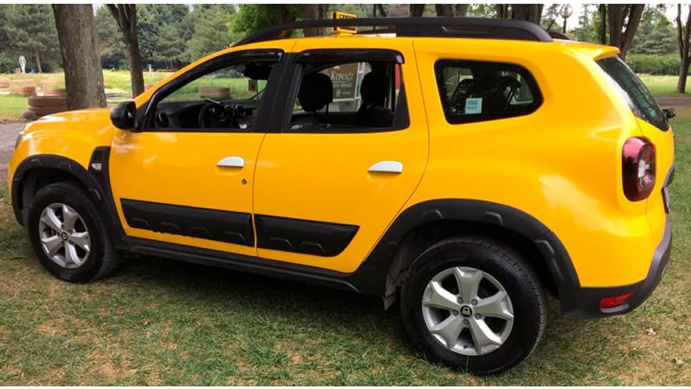 Oneway Set Wheel Arch Trims compatible with Dacia Duster II 2018-2024 with Park Assist (Offroad) - Matt black