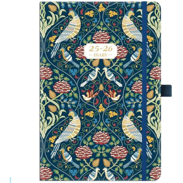 Academic Diary 2025-2026 - A5 Diary Week to View from August 2025 to July 2026, Pen Holder, Inner Pock, Premium Hardcover, 14.6 * 21.4 cm