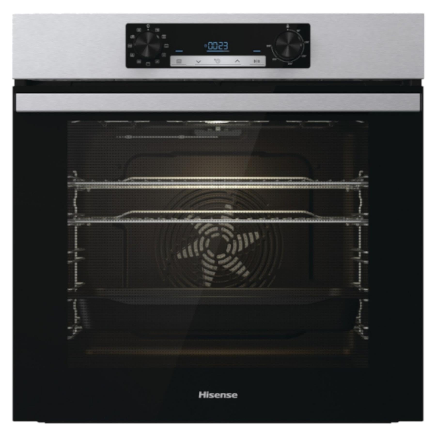 Hisense BI64211PB 77 Litre Built In Electric Single Oven With Pyrolytic Cleaning, Pizza Mode, Multiphase Cooking- Black 22x23x23 inches (LxWxH) - A+ Rated, Extra Large