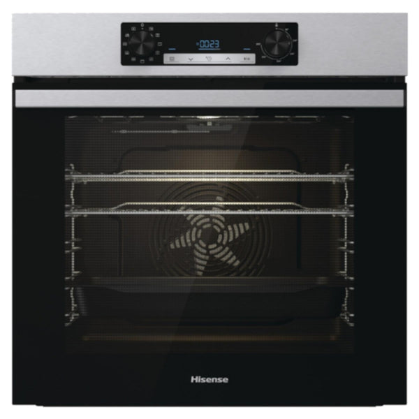 Hisense BI64211PB 77 Litre Built In Electric Single Oven With Pyrolytic Cleaning, Pizza Mode, Multiphase Cooking- Black 22x23x23 inches (LxWxH) - A+ Rated, Extra Large
