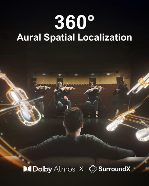 ULTIMEA 7.1Ch Soundbar with Dolby Atmos, APP Control, Surround Sound System for TV, 4 Wired Surround Speakers, Sound Bar with 6.5" Wireless Subwoofer, Soundbar for TV, Poseidon D80