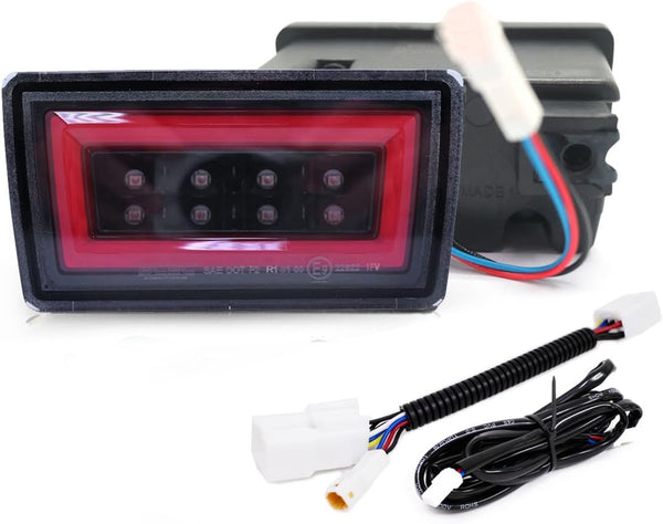 GAZOZ PERFORMANCE F1 Clear Lens LED Rear Fog Light Kit - Plug and Play Brake Light Compatible With 2015-2021 Subaru WRX STI Red Bar - Functions as Tail Lamp & Brake Lamp