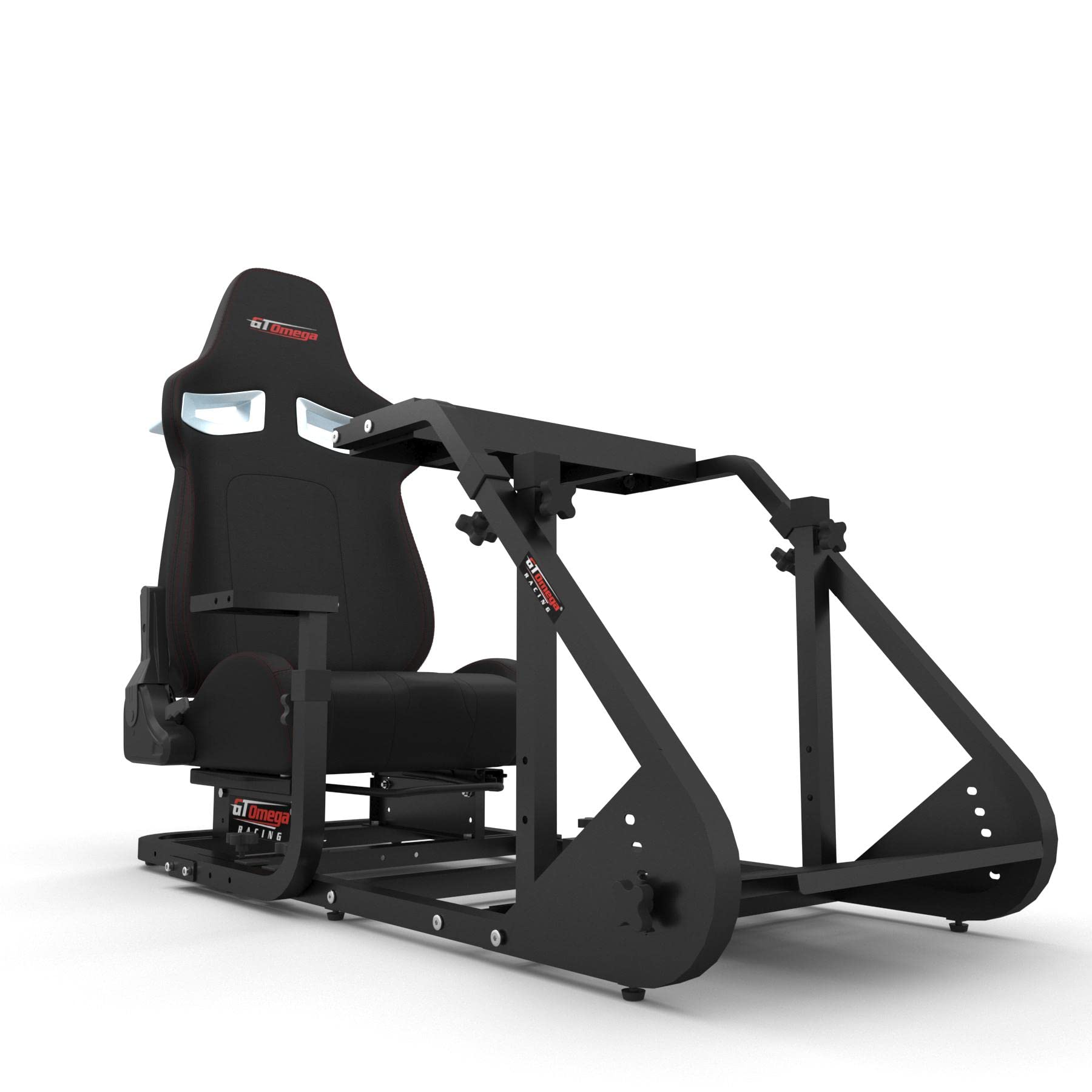 GT Omega ART Racing Simulator Cockpit RS9 Gaming Console Seat for Thrustmaster T300RS Steering Wheel Pedals & TH8A, TH8RS Shifter TX Ferrari 458 Italia PS4 Xbox, with Stand & Reclinable Chair Rails