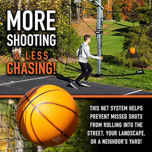 Franklin Sports Defender Net Pro – 10ft. x 8ft. Rebounder – Easily Fold and Quick Install – Defensive Net System