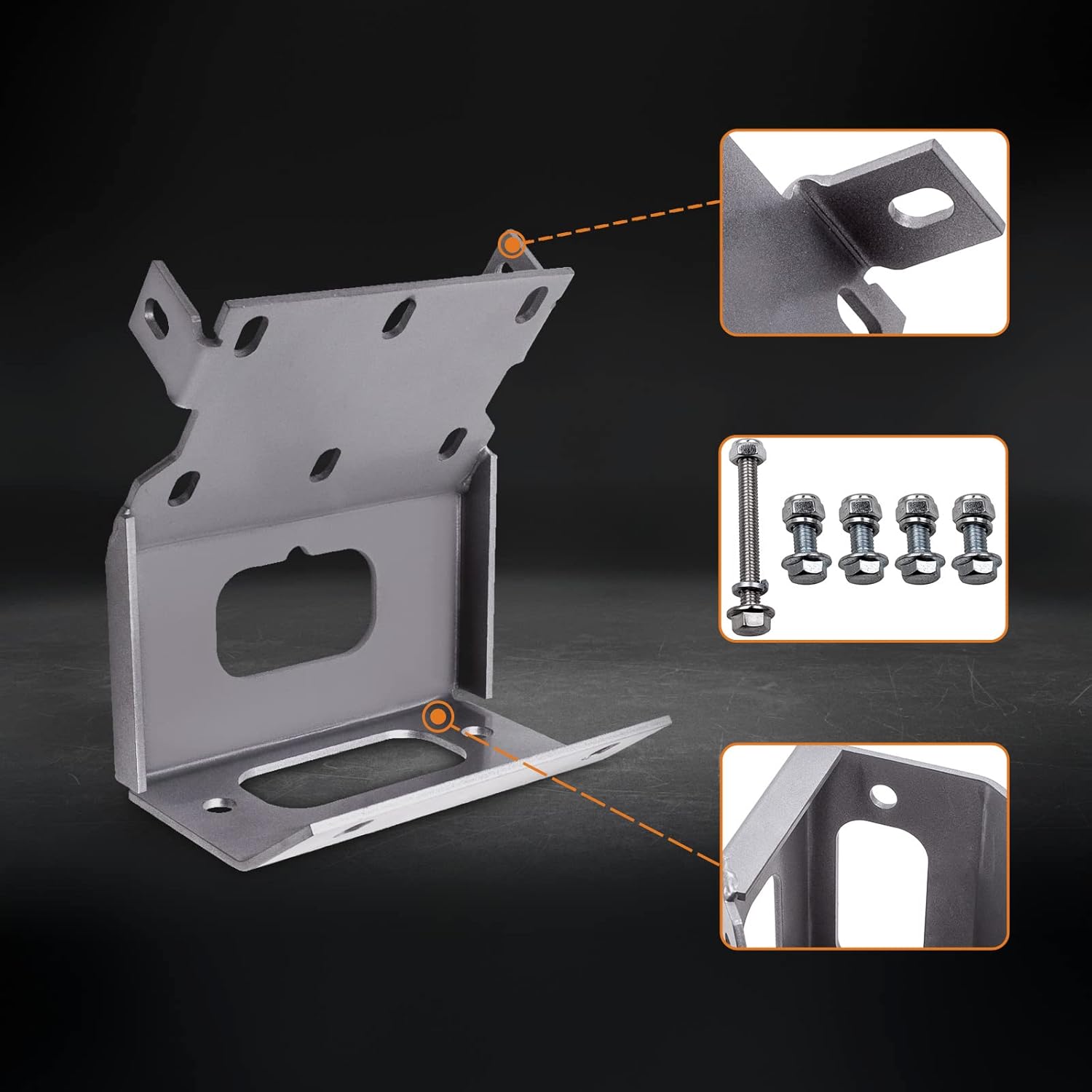 maXpeedingrods Winch Mount Plate Winch Mounting Bracket for Honda Foreman Rubicon Rancher TRX500 TRX420 TRX520 2014-2024