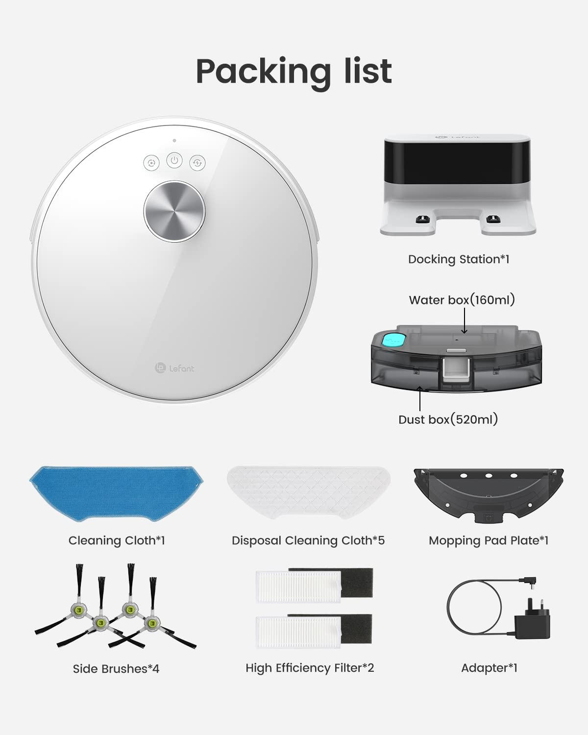 Lefant M210 Robot Vacuum Cleaner, 2200Pa Strong Suction, 7.8cm Thin 28cm DIA, Automatic Self-Charging Small Robotic Vacuums, Wi-Fi/App/Alexa Control, Ideal for Pet Hair Hard Floor and Carpet