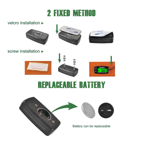 Yooreal Engine Temperature Gauge,TEMP Meter,User Shutdown Tachometer for Scooter Snowmobile Mini Bike Motorcycle Lawn Mower Generator Dump Truck