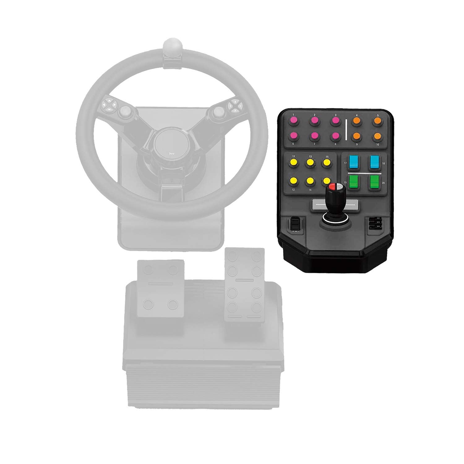 Logitech G Saitek Farm Sim Heavy Equipment Side Panel, 25+ Assignable Buttons, Front Loader Stick with Twist Axis, Auto-Pilot Built-In, USB, PC/Mac - Black