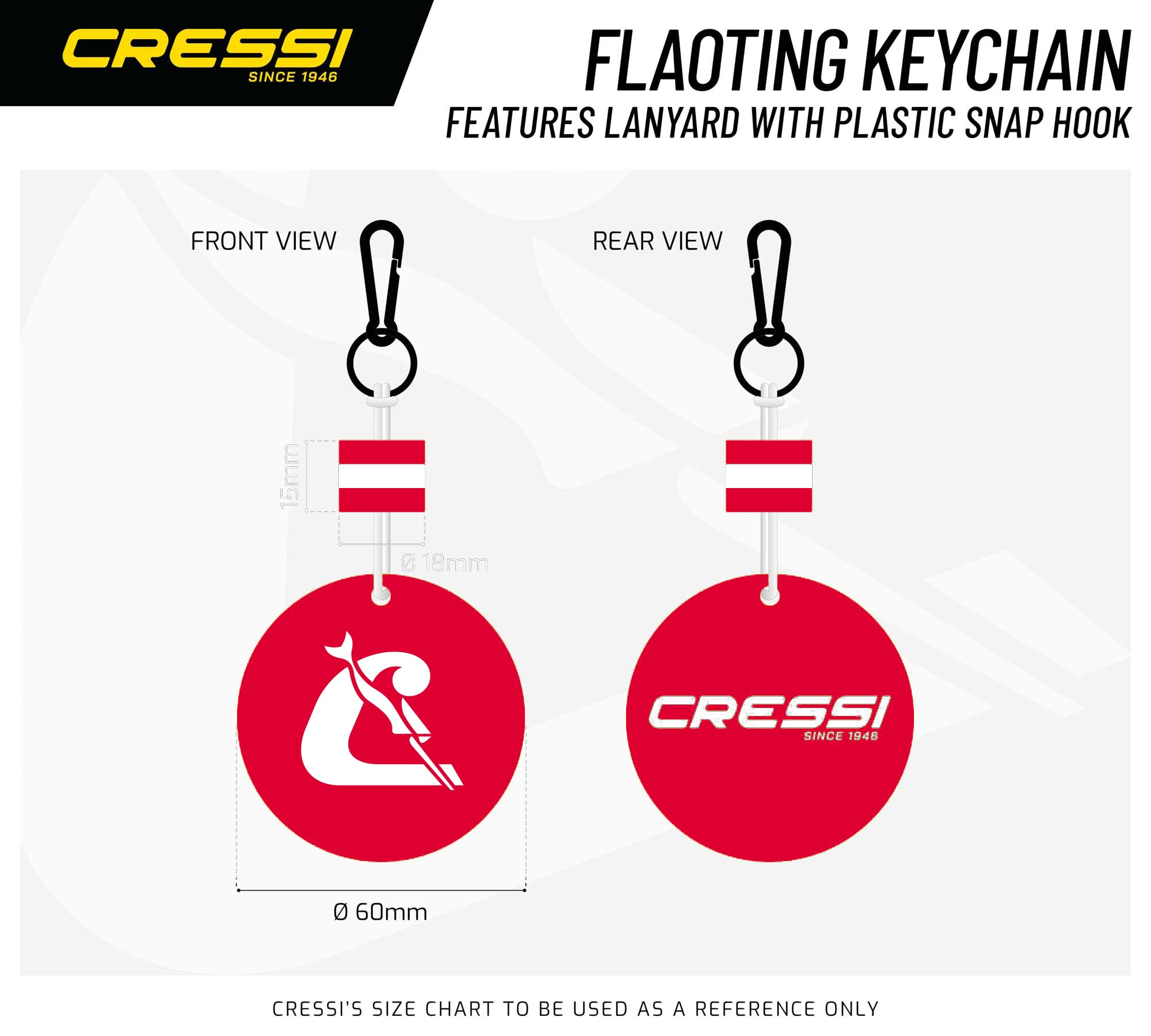 CRESSI Unisex Floating Keychain Floating key ring