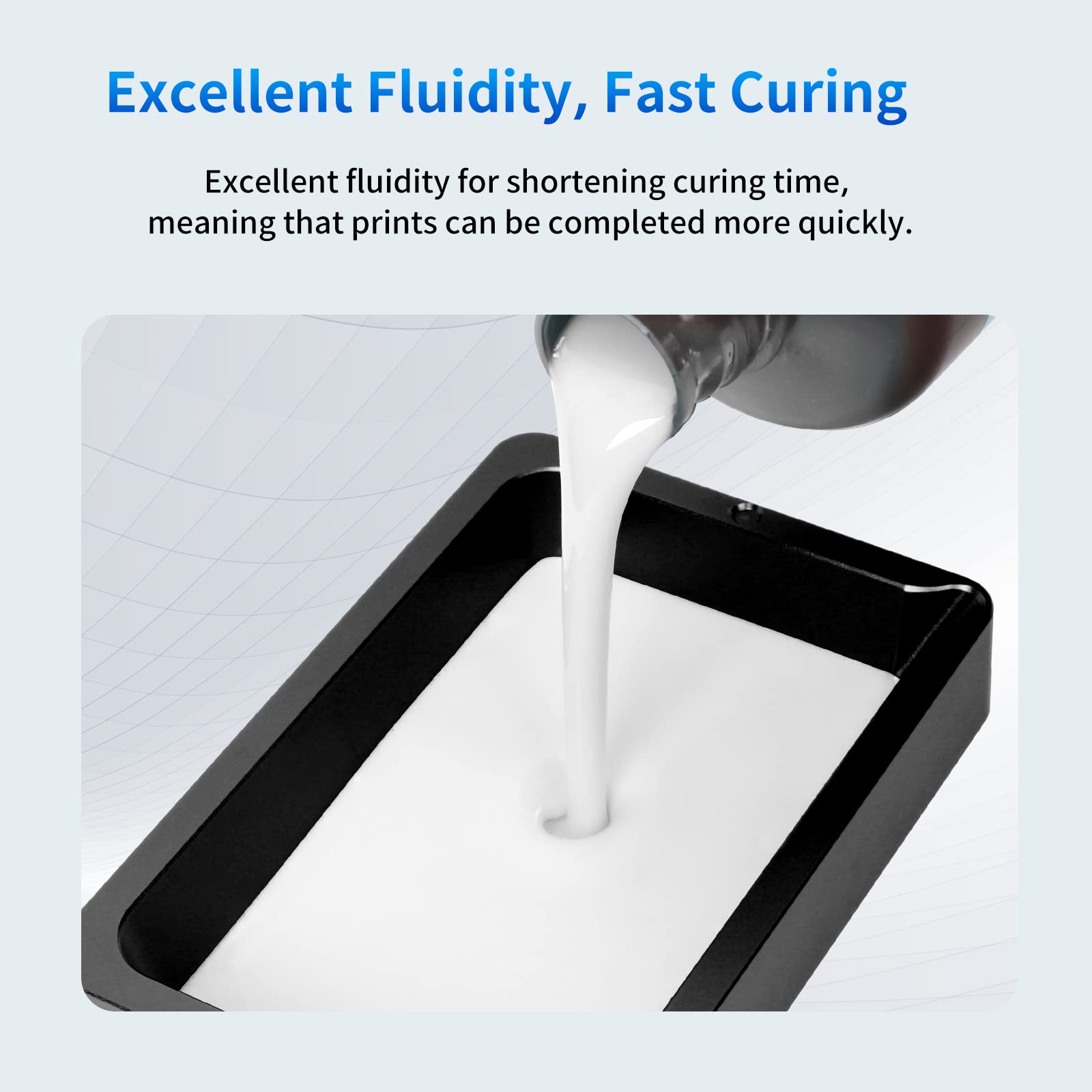 ANYCUBIC Standard 3D Printer Resin, LCD UV 405nm Rapid Photopolymer 3D Resin for 6K/8K/12K/14K LCD 3D Printers(1000g, Grey)